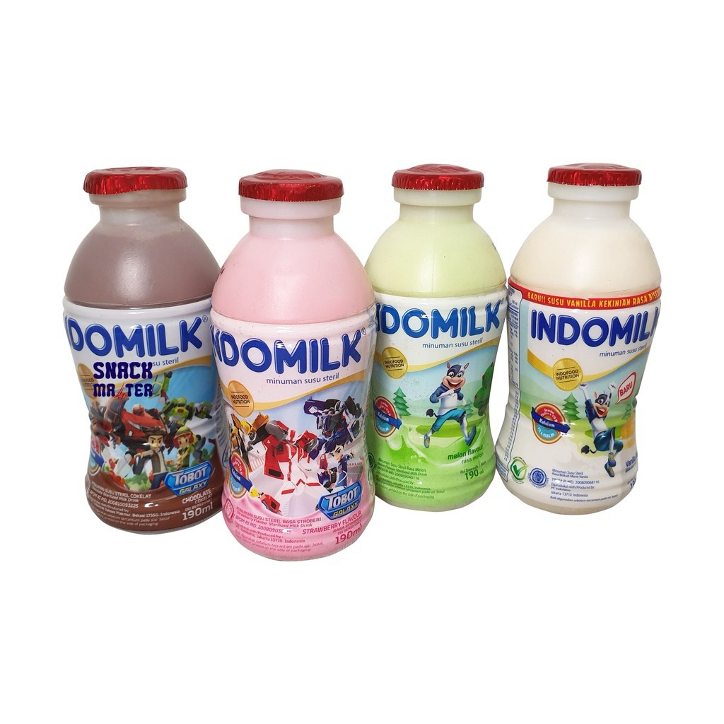 Indomilk Susu Cair Botol 190ml - Tinggi Kalsium, Fosfor, dan Vitamin D