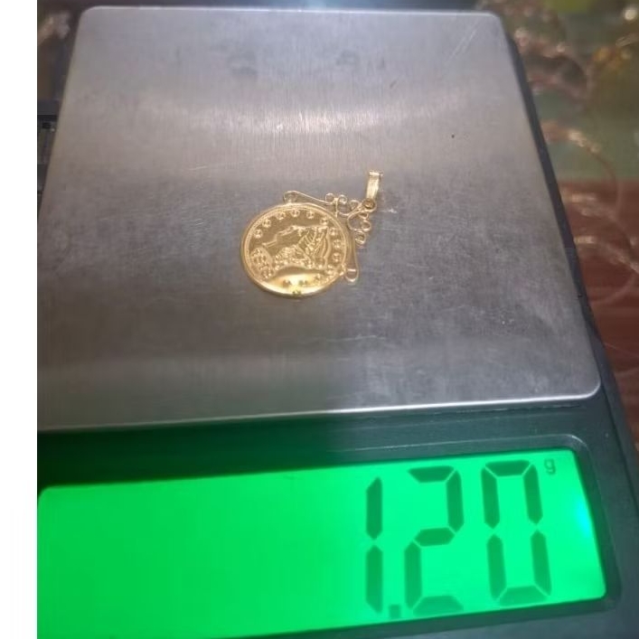 liontin koin - kadar 700 - emas 22k - harga disc