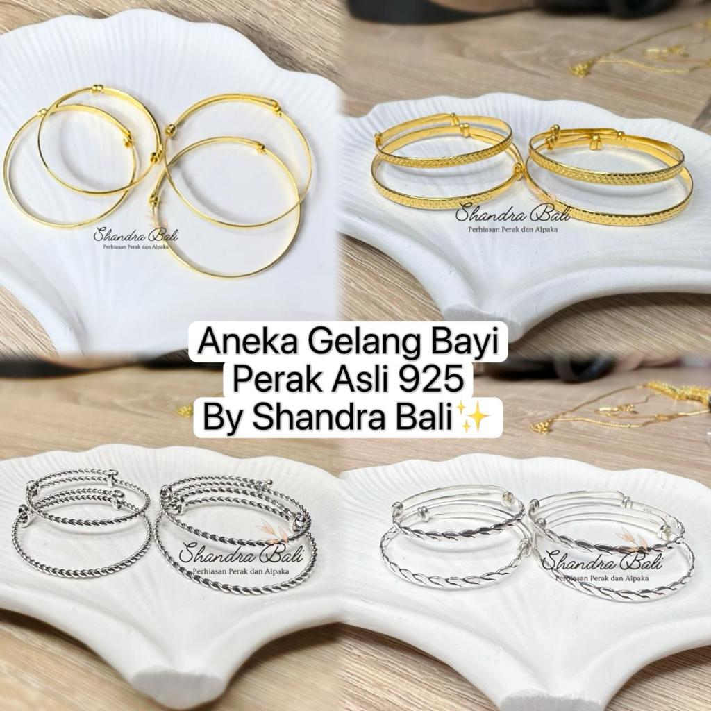shandra.bali - Set Tiga Bulanan Nelu Bulanin Tigang Sasih Otonan Bayi Blandong Kalung Gelang Perak A