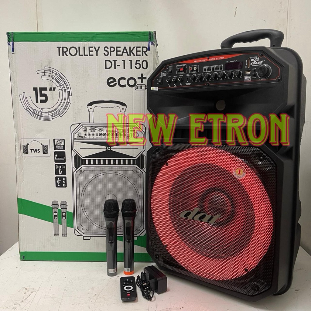 Speaker Portable Dat dt1150 Eco Original 15 inch Bluetooth DAT DT 1150 ( COD )