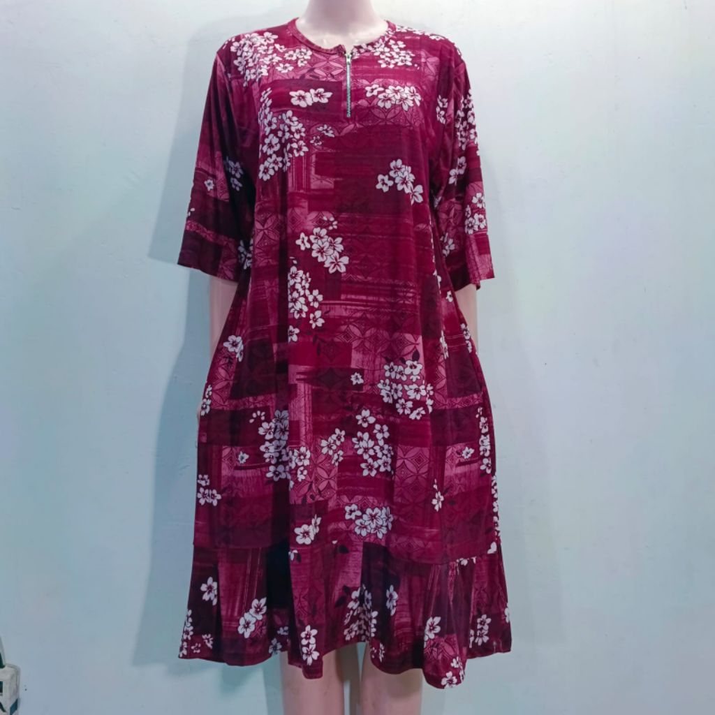 Daster jersey korea busui super jumbo panjang sebetisp