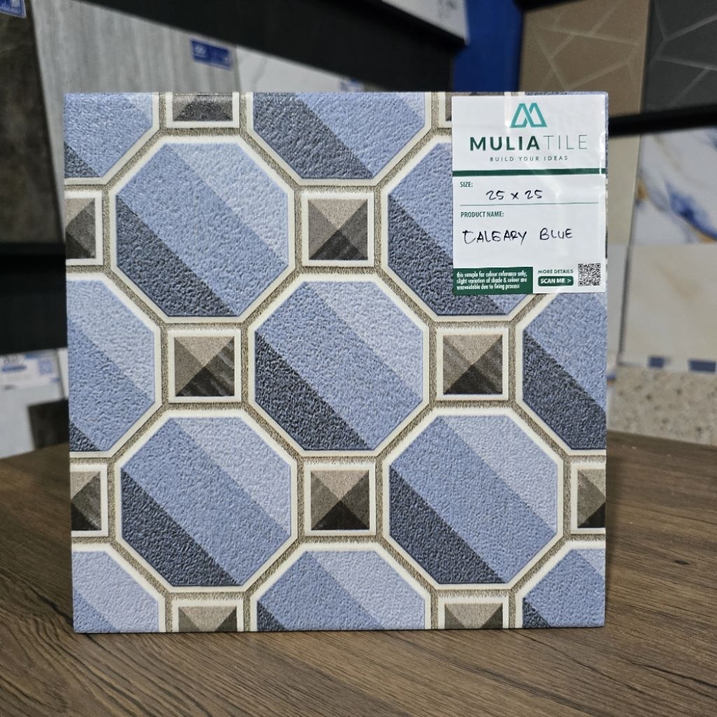 Keramik Mulia Lantai Kamar Mandi / Keramik Lantai Kasar 25x25 CALGARY BLUE