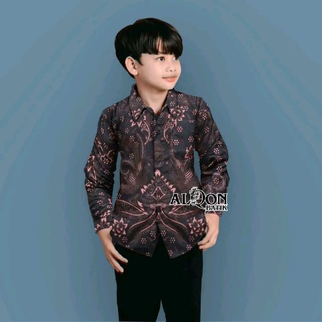 Kemeja Batik Anak Lengan panjang Cowok 2-13 Tahun / Baju Batik Anak Laki-Laki Terlaris  Dan Termurah