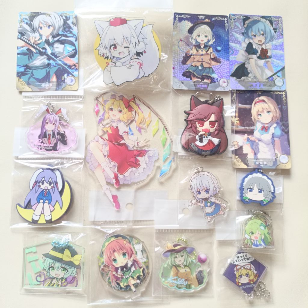 (UPDATE 3) Official Merch Touhou Project keychain clear file standee akrilik rubber original