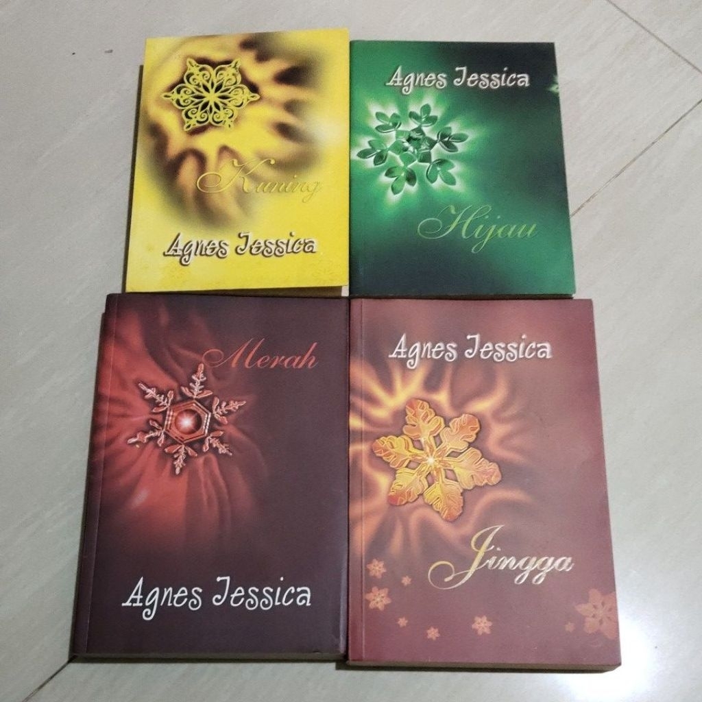 4 NOVEL ORI NOVEL AGNES JESSICA ( KUNING.HIJAU.MERAH.JINGGA ) PENERBIT PUSTAKA HERMON
