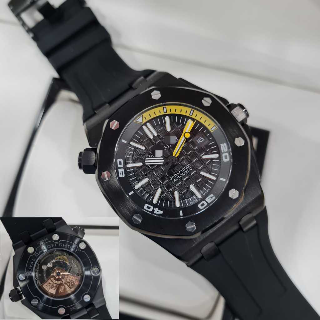 jam Royal Oak Offshore Diver 42MM All black rubber strap Automatic SEMI SWISS High quality