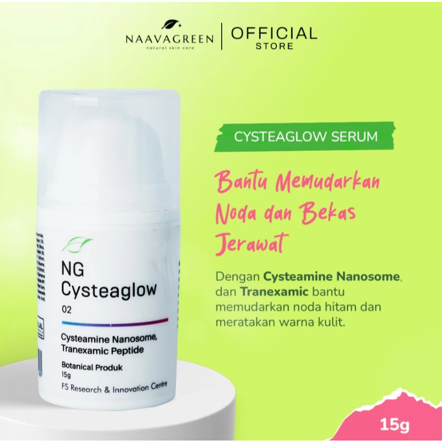 Naavagreen Cysteaglow Serum - Original - SERUM WAJAH -SERUM PENCERAH - SERUM DARK SPOT - ANTI FLEK -