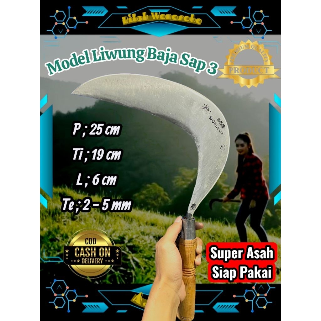 Sabit Arit Liwung T 2 - 5 mm Baja Isen Selap 3 Super Asah Produk AM19 Wonosobo
