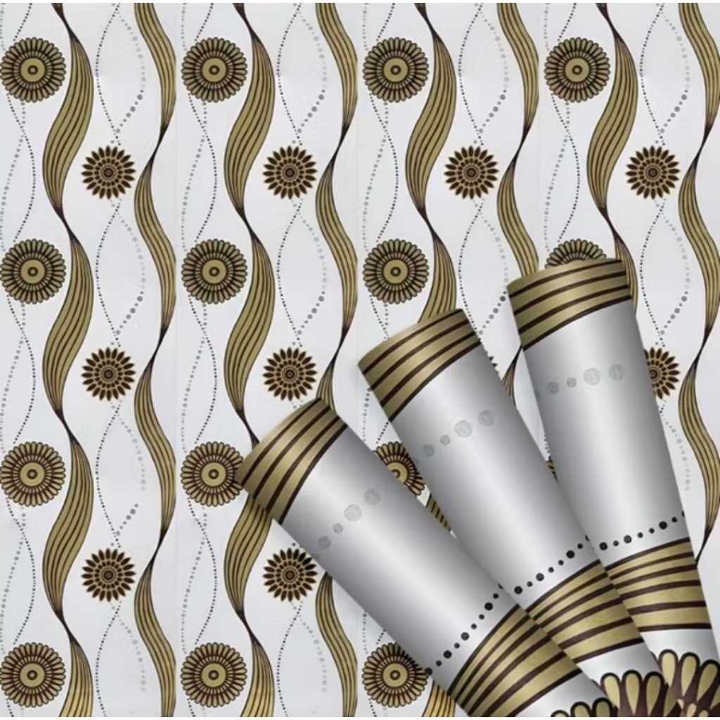 wallpaper dinding cakra gold - stiker dinding pvc - hiasan dinding stiker kamar