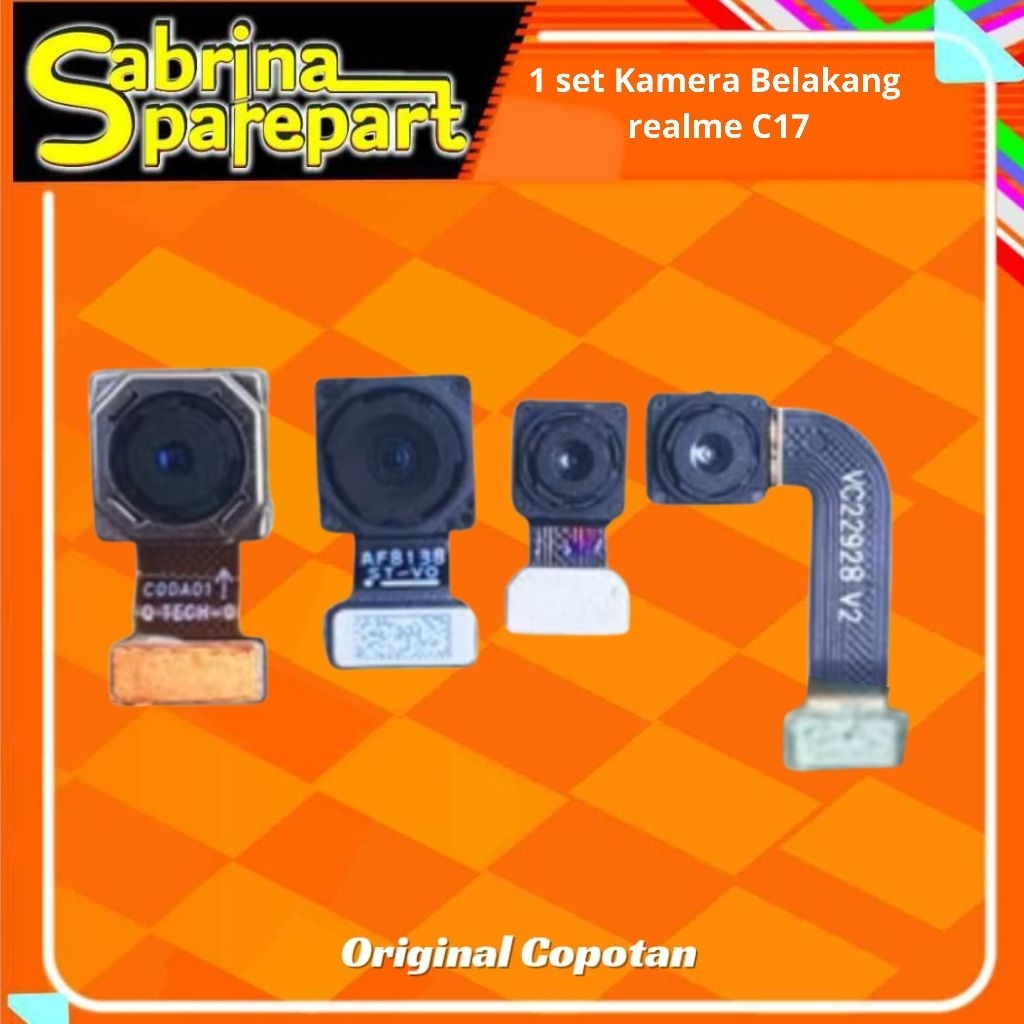 Kamera Belakang Realme C17 1set Second Original Copotan