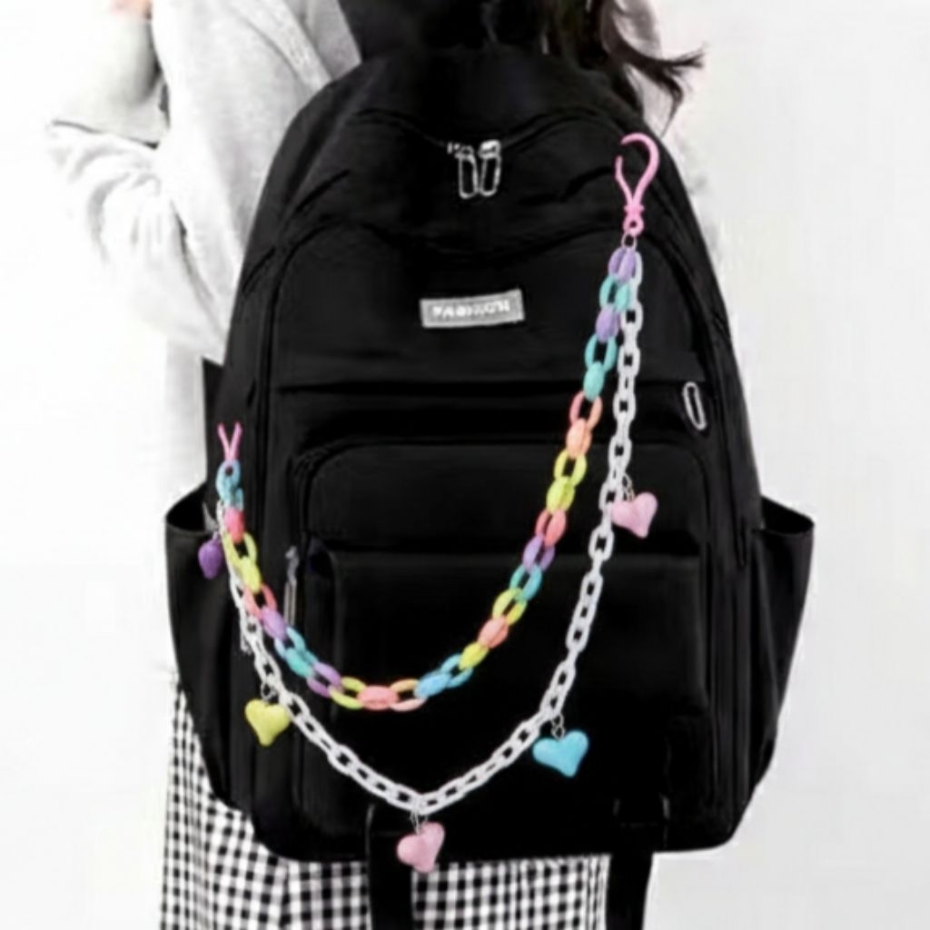 CHARM RANTAI TAS LOVE GANTUNGAN CELANA JEANS WARNA WARNI KEYCHAIN