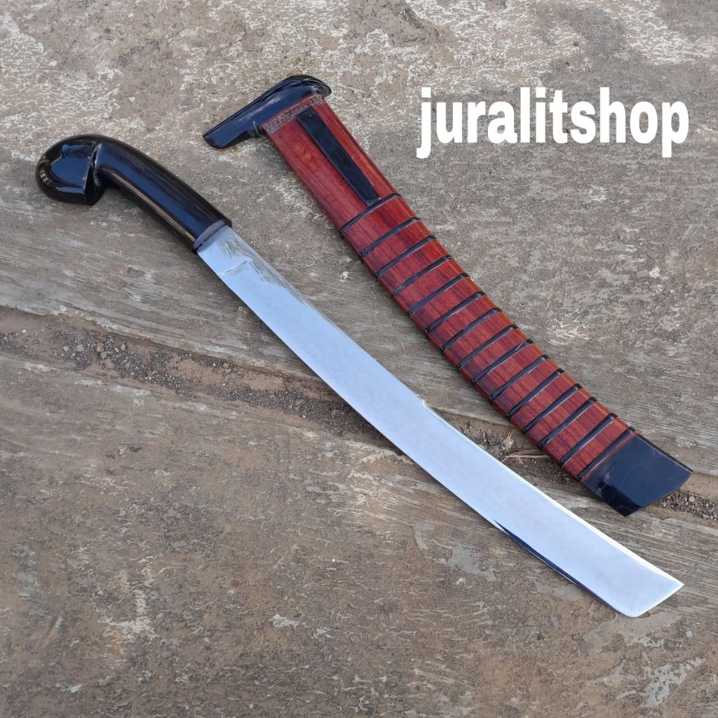 GAGANG TANDUK KERBAU ASLI GOLOK JENGKOLAN PANJANG PREMIUM