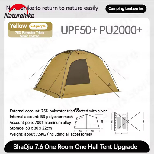 TENDA DUNE 7.6 NATUREHIKE CNH22ZP028 ASEKSORIS