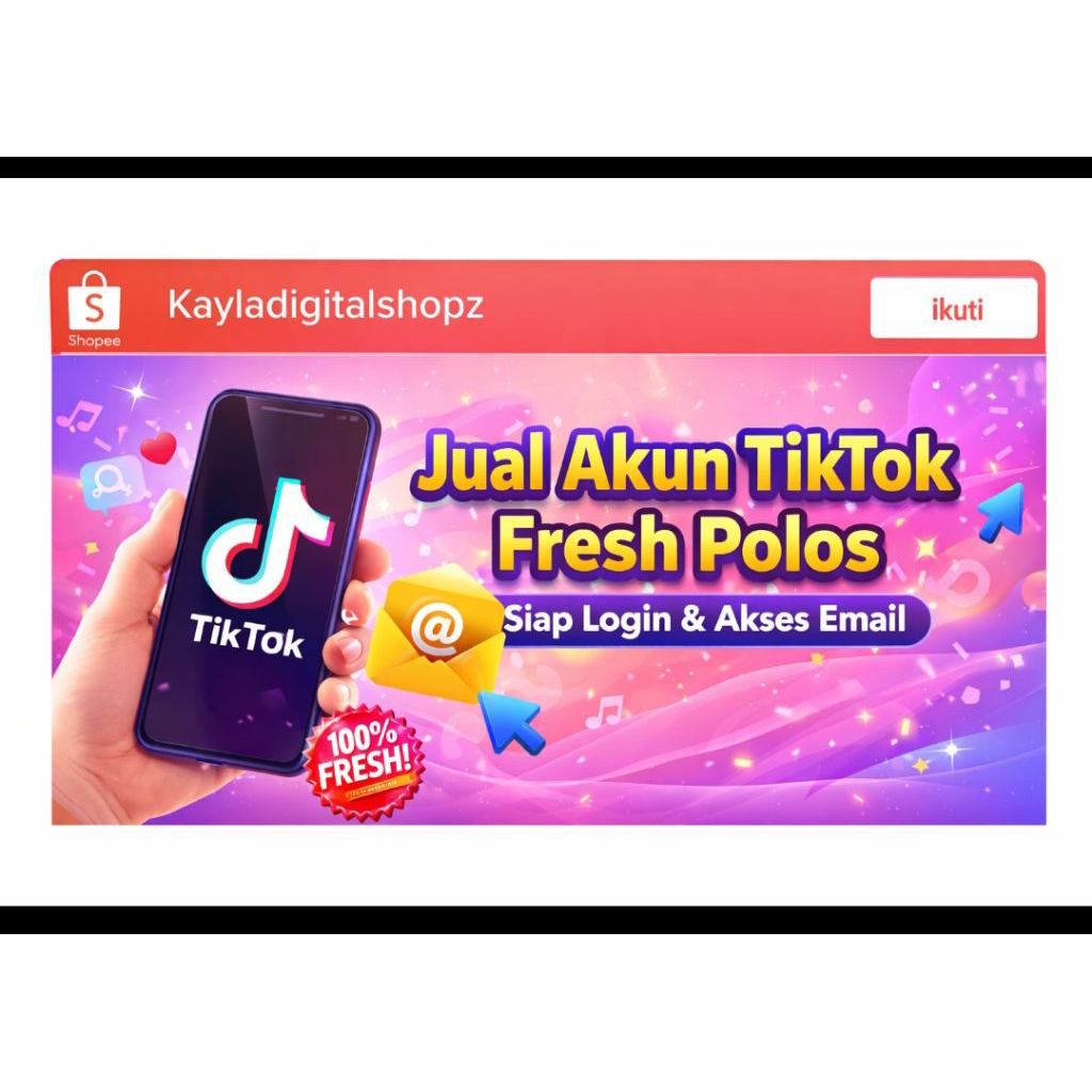 jual akun tiktok fresh polosan