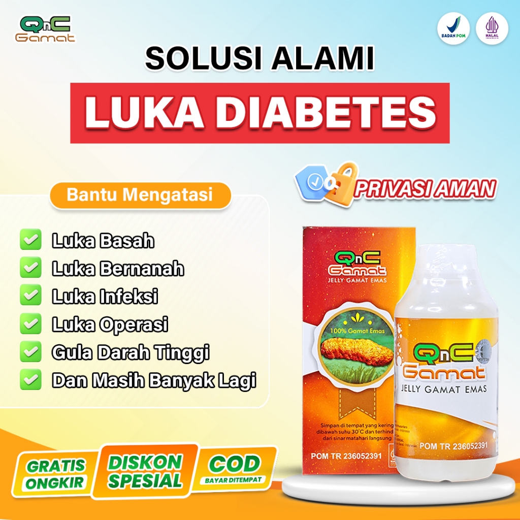 Aryanto Herbal - Qnc Jelly Gamat Ekstrak Teripang Emas Asli Obat Luka Diabetes Pengering Luka Basah