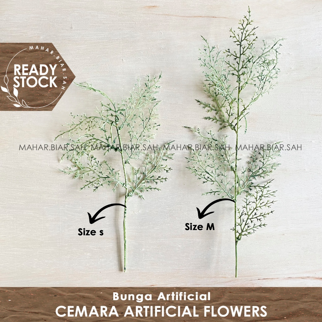 RS 1 Tangkai Mini Cemara Asparagus Artificial Flower Smoke Bush / Bunga Palsu / Plastik / Dekorasi B