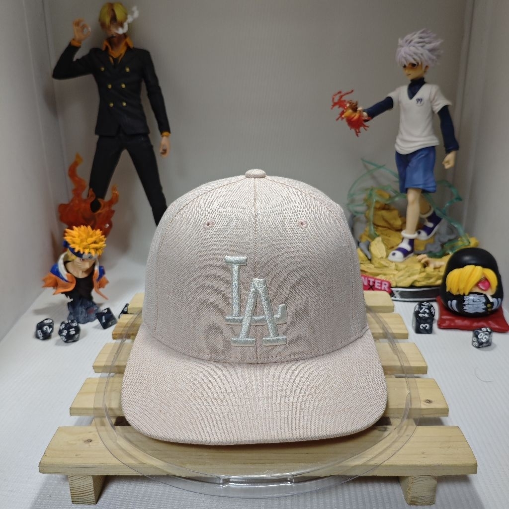 Topi Fitted MLB Los Angeles Dodgers Beige Cream Size 7 5/8