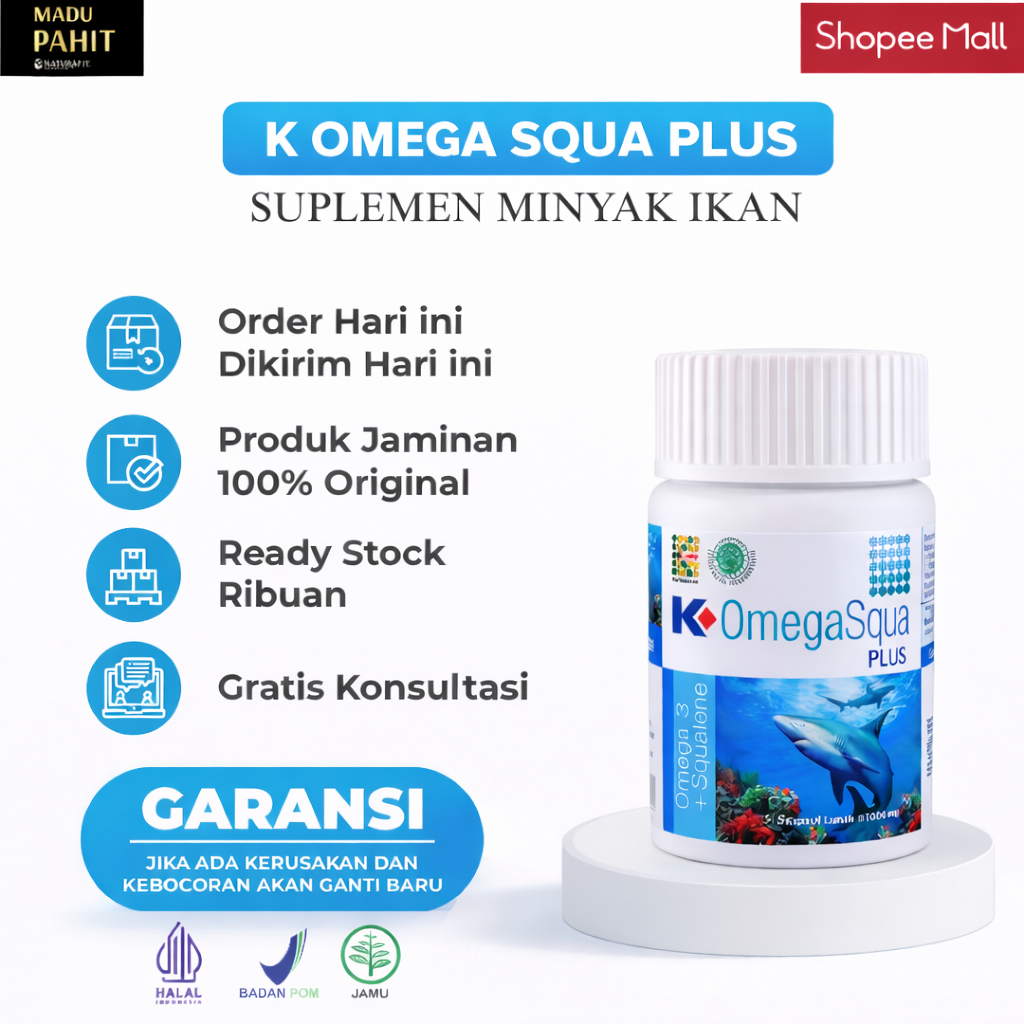 K-Omega Squa Plus OMEGA 3 - K Link Omega Squa Plus - Omega 3 Fish Oil Original