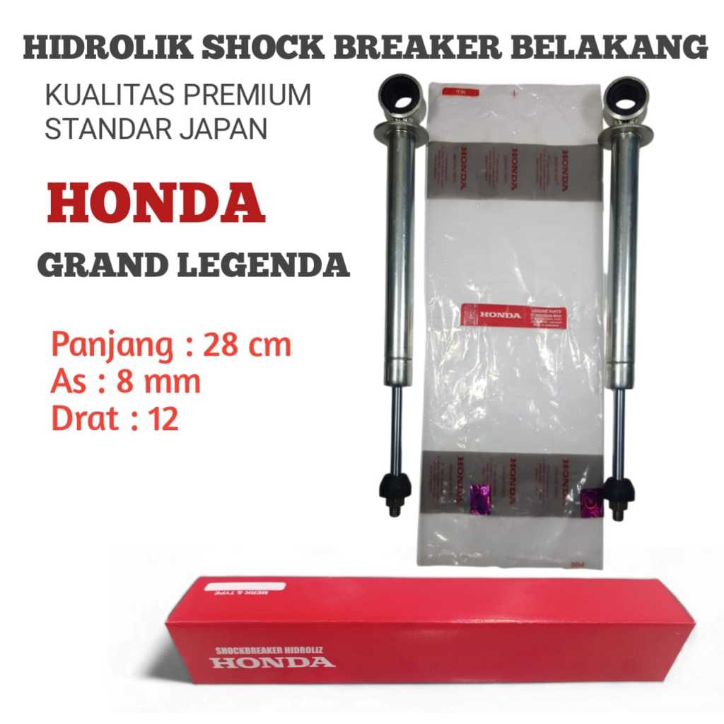 HIDROLIK SHOCK BREAKER BELAKANG HONDA GRAND LEGENDA KUALITAS PREMIUM STANDART JAPAN Panjang 28cm, As