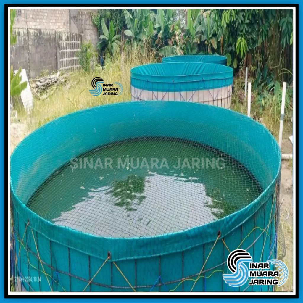 Jaring Tutup Kolam Ikan Bundar Diameter Jaring Kolam Jaring Pengaman Kolam Bundar Jaring Terpal Diam