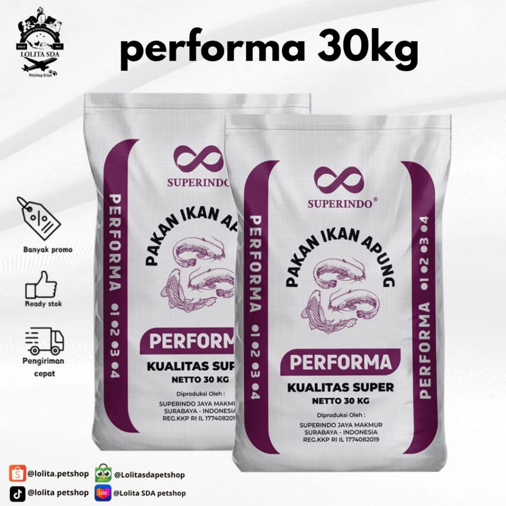 PELET PAKAN IKAN LELE (PERFORMA) 30kg - PERFORMA 1