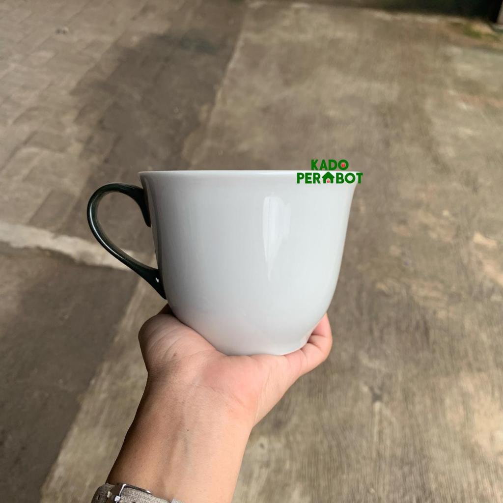 Cangkir Keramik Set Isi 6 Set Putih Polos-Mug Keramik Polos Set Isi 6