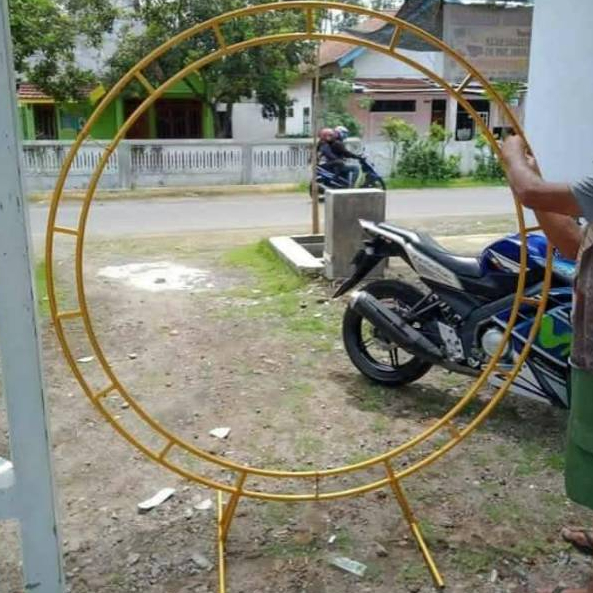 Backdrop flower lingkaran photobooth / pergola lingkaran/ring dekorasi Backdrop