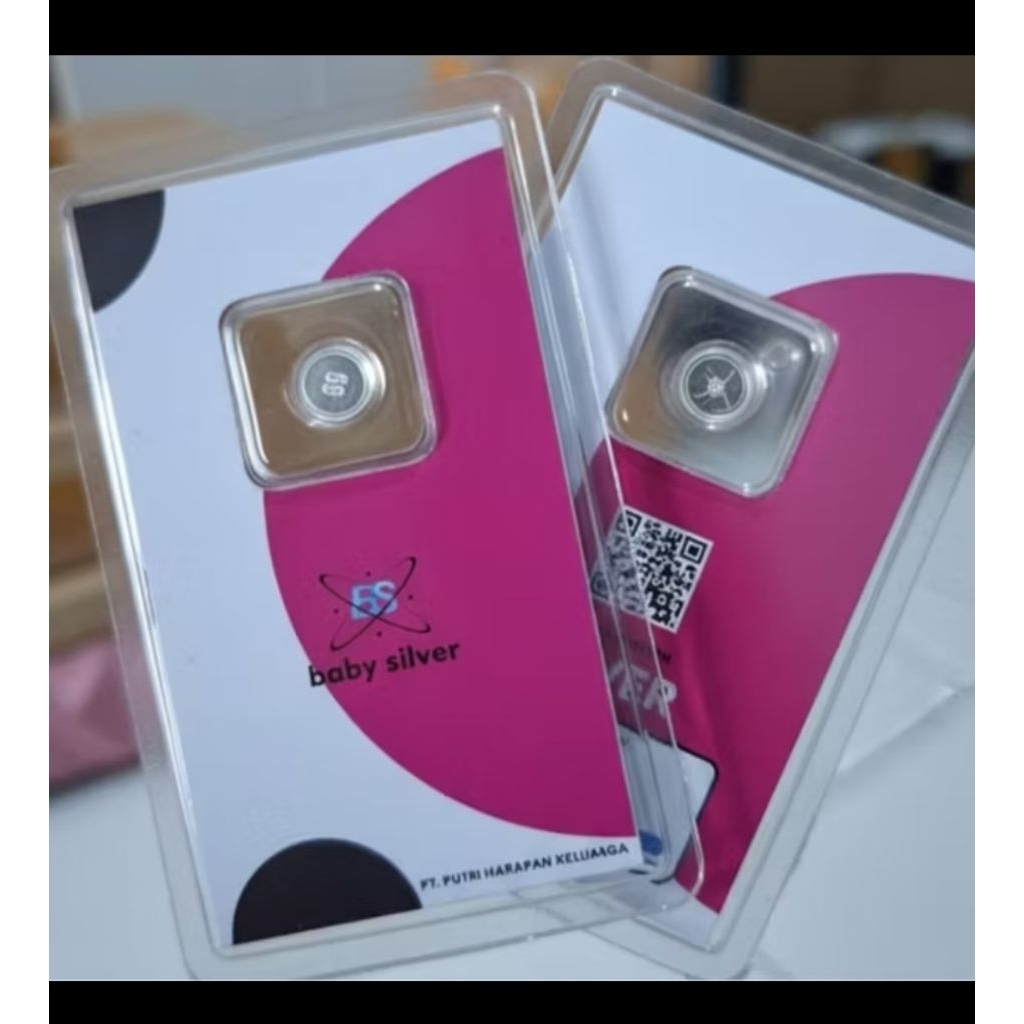 2 keping Perak batangan perak murni perak fine silver