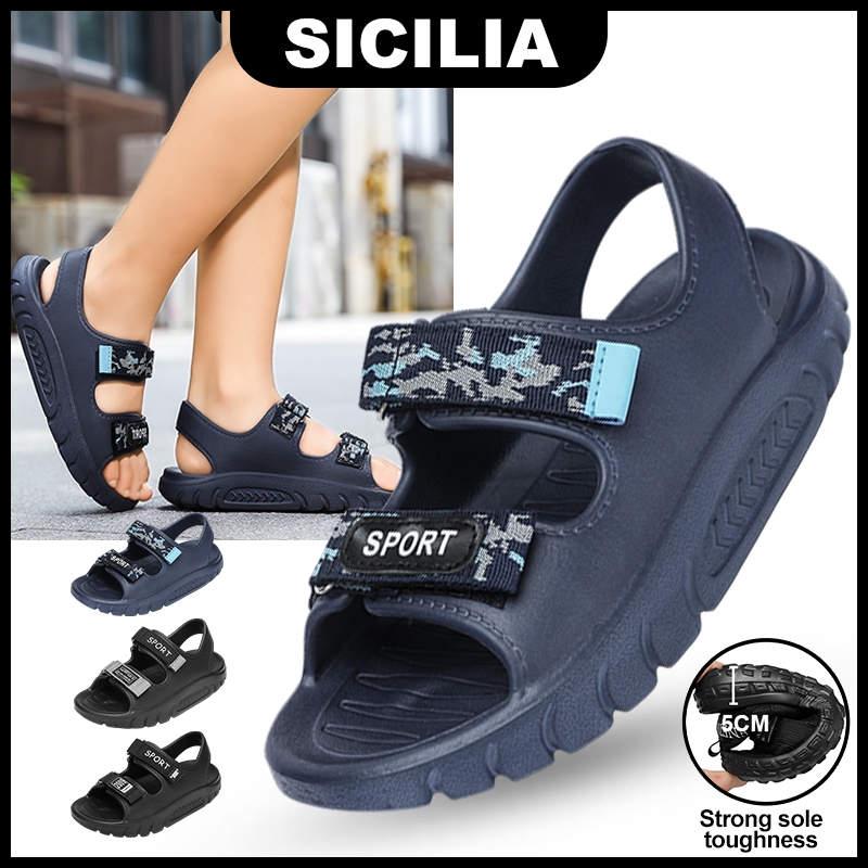 SICILIA Sandal Gunung Anak Laki Laki Cowok Anti-Slip Outdoor Travel Kualitas Tinggi Sendal Kartu lay
