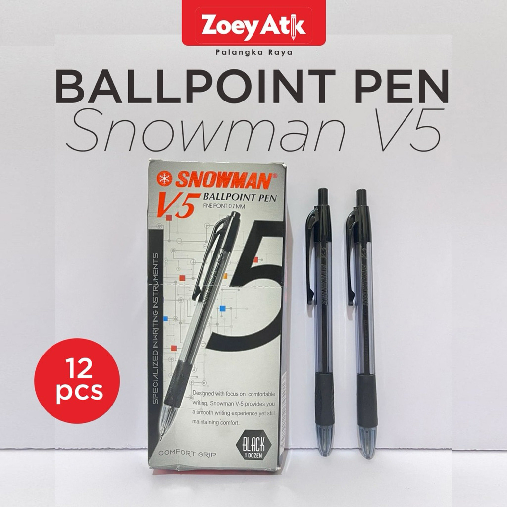 PULPEN SNOWMAN V5 1 kotak isi 12pcs