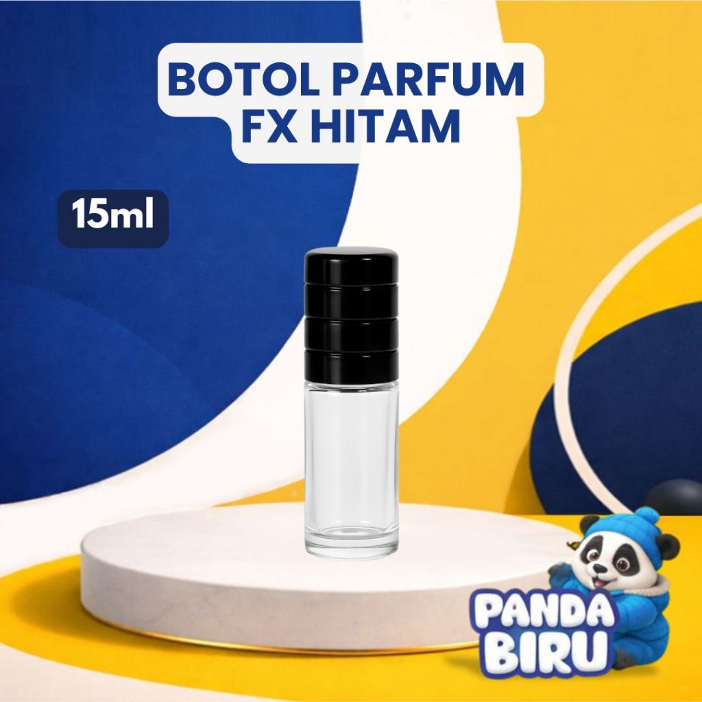 Botol Parfum Drat Yes Black 15ml - Botol Kaca Winyak Wangi Kecil - Travel Size