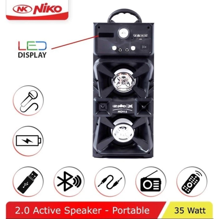 Speaker Niko Slank MOVI 5 GARANSI RESMI AKTIF BLUETOOTH
