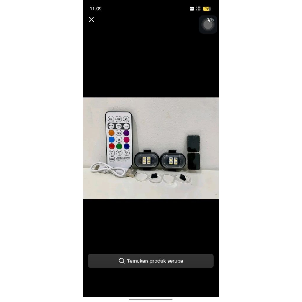 LAMPU LED STROBO RGB REMOTE CONTROL