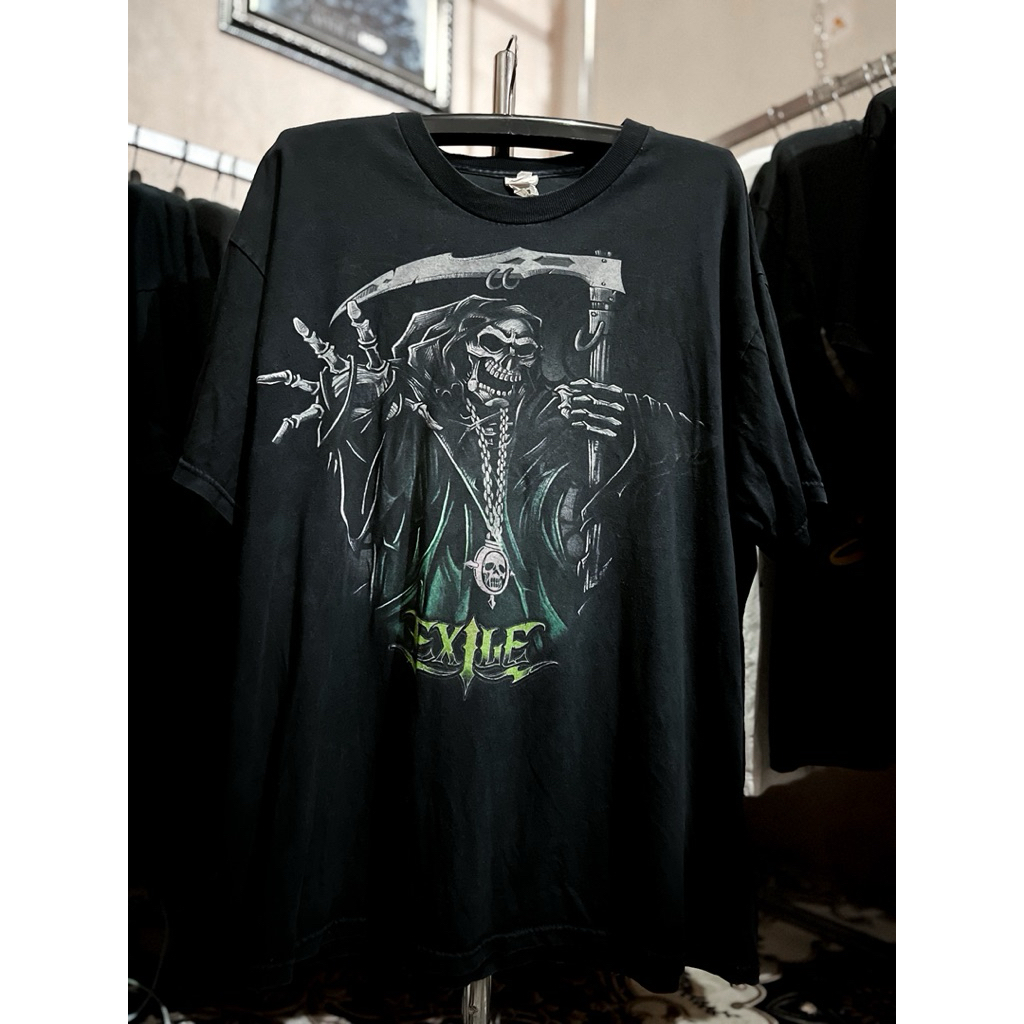 Kaos T Shirt Band Grim Reaper Exile Second