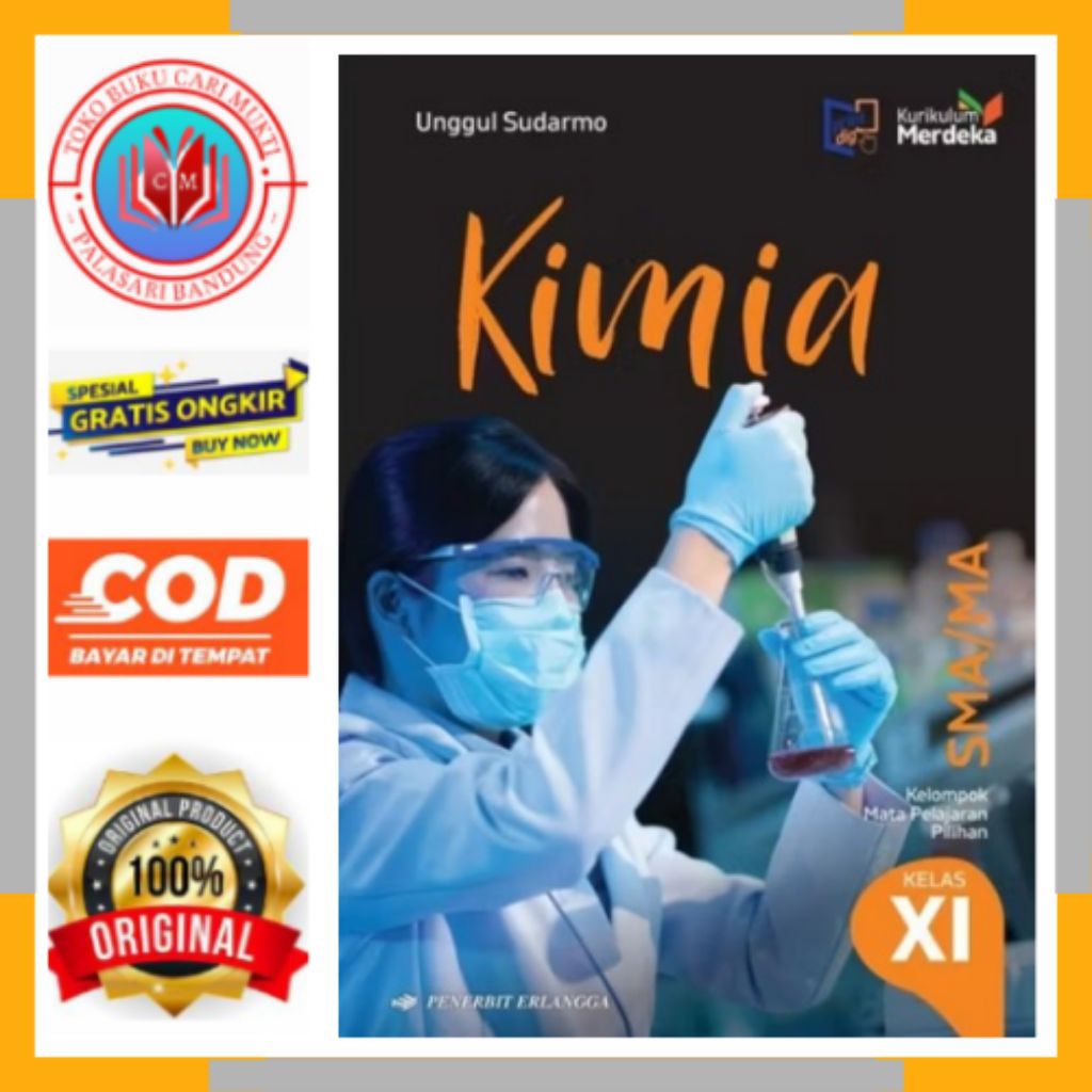 BUKU KIMIA UNTUK SMA/MA KELAS 11 KURIKULUM MERDEKA BEKAS ORIGINAL PENERBIT ERLANGGA