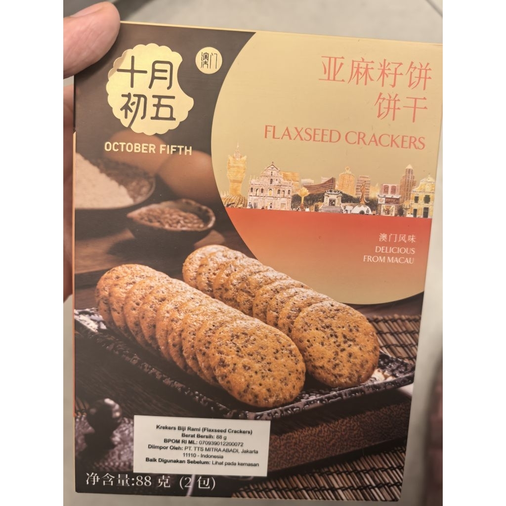 OCTOBER FIFTH FLAXSEED CRACKERS. FLAXSEED CRACKERS