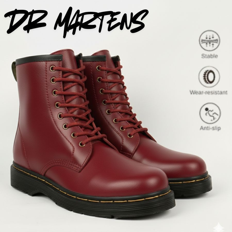 Sepatu Docmart pria Pantofel Tinggi Dan Pendek Docmart Boots Kerja Pria - Sepatu Dr Martens 3 hole -