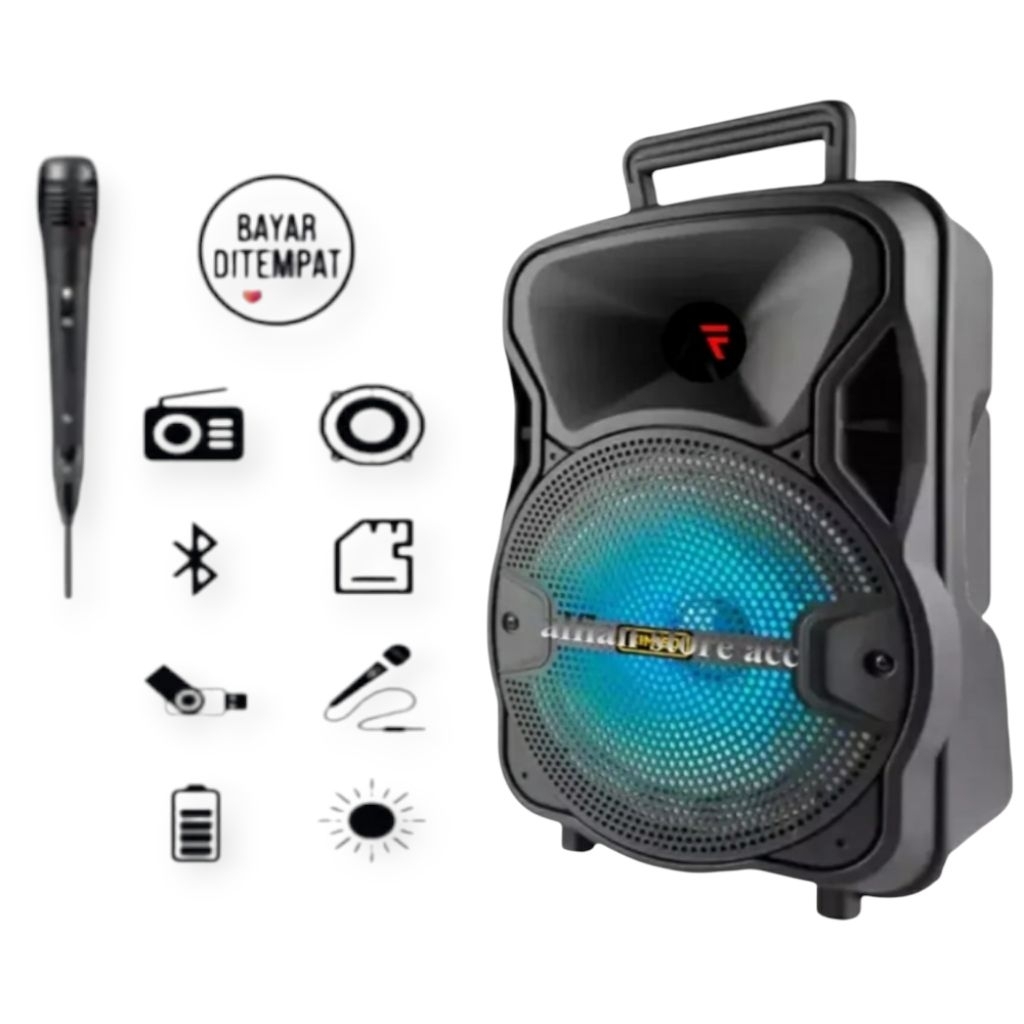 PALING LAKUUUUU Speaker Bluetooth Kimiso 8.8inc Speaker Bluetooth Subwoofer aktif 7801 Super Bass Sp