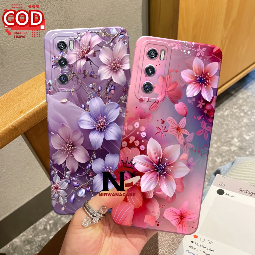 Sillikon Hp Vivo V20SE - Case Vivo V20 - Case V21E  - Case Vivo V21 4G - 5G Motif Bunga Fashion Case