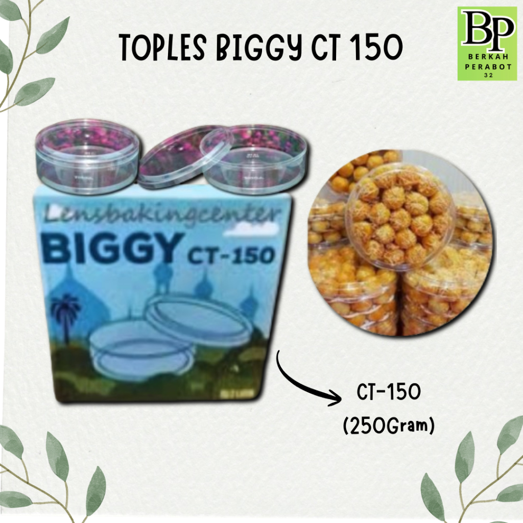 Toples Kue Kering Kue Nastar Biggy 250 gram CT-150 / Toples Mika Biggy CT-250 / Toples Kue Kering Is