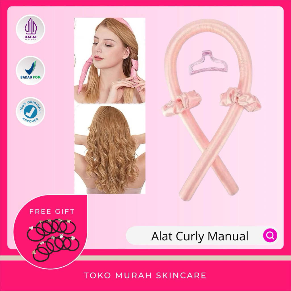 Curly Manual|Alat Curly Manual isi jepit dan 2 ikat rambut|Alat Keriting Manual|Alat Curly Manual