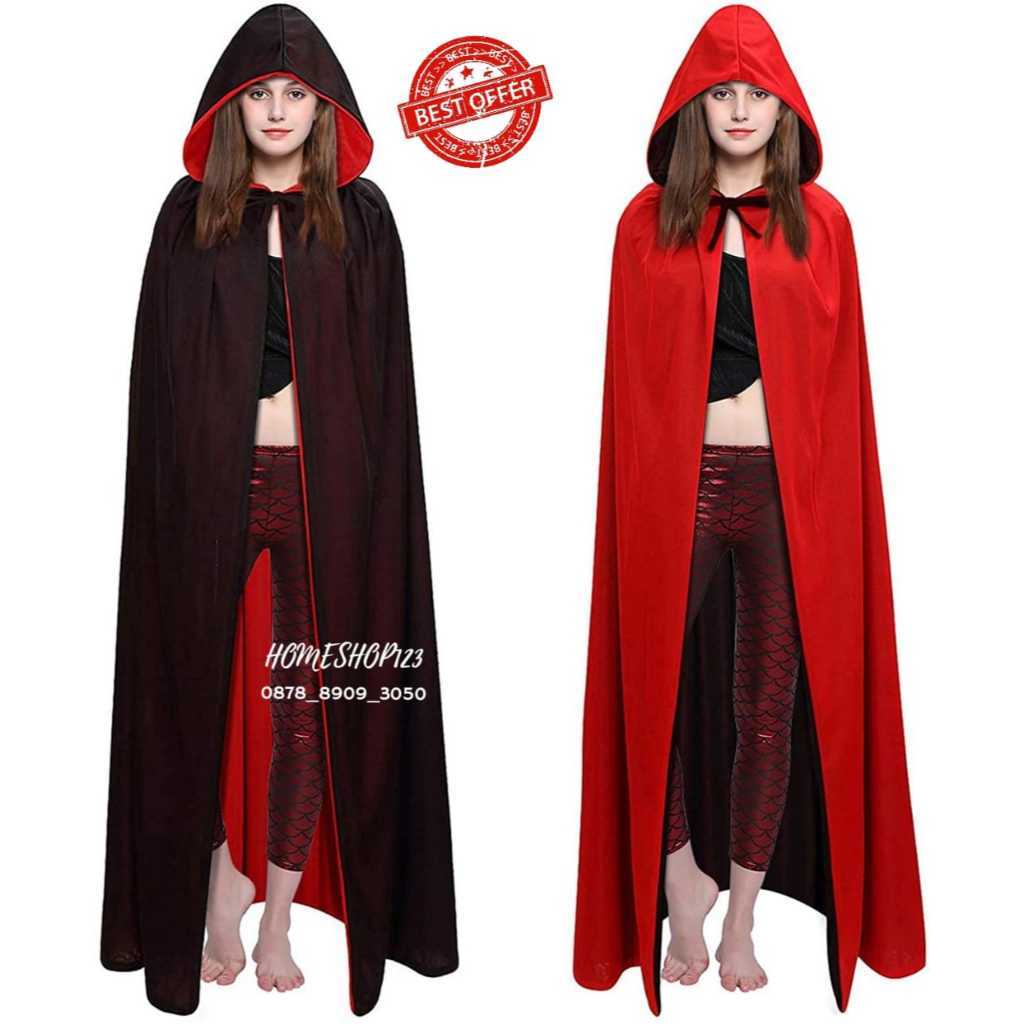 PROMO 4.4 Jubah Halloween / Kostum drakula anak dewasa/dekorasi / Jubah merah halloween
