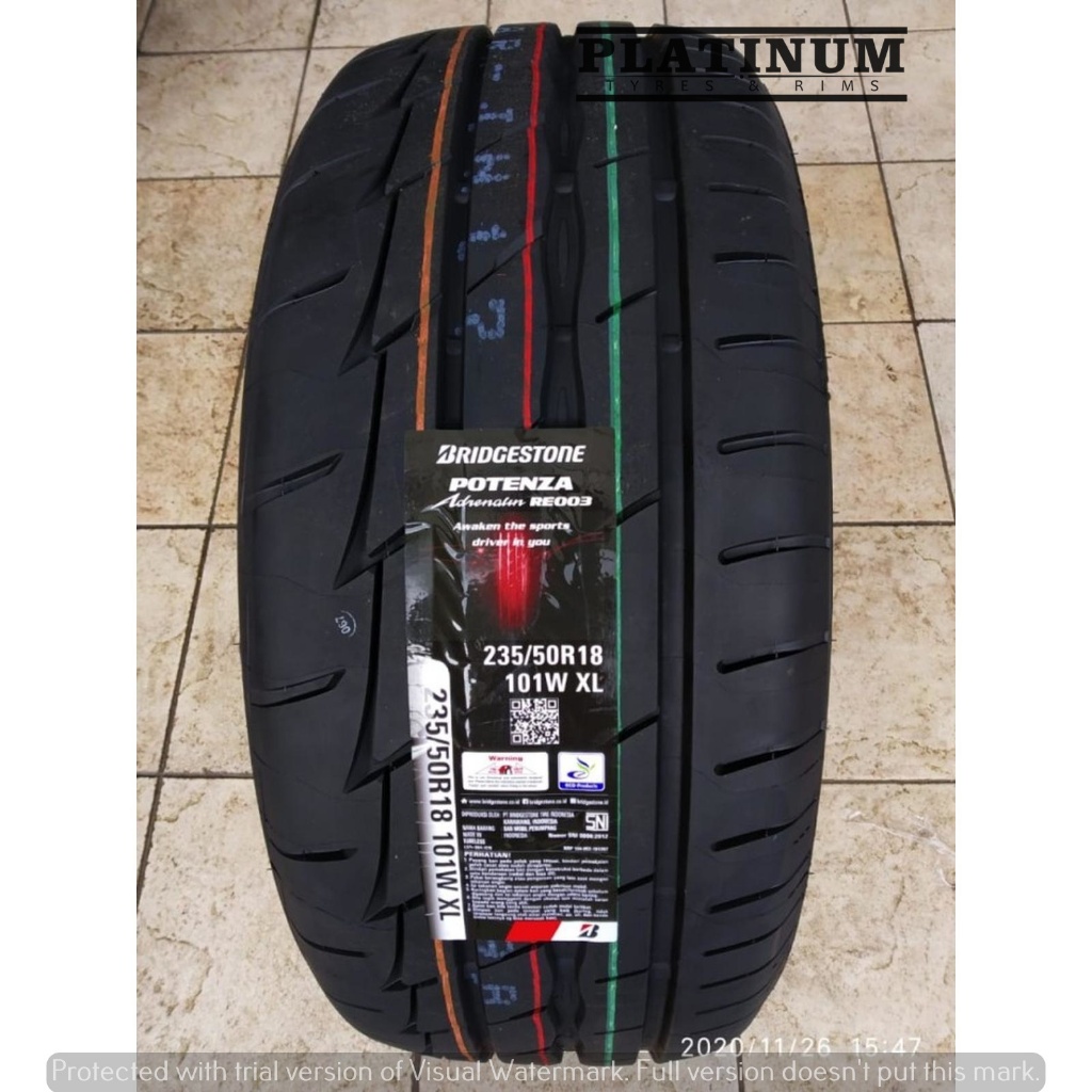 BAN MOBIL MERK BRIDGESTONE POTENZA 235 50 R18 ALPHARD VELLFIRE INNOVA RUSH TERIOS 235/50 R18 BRIDGES