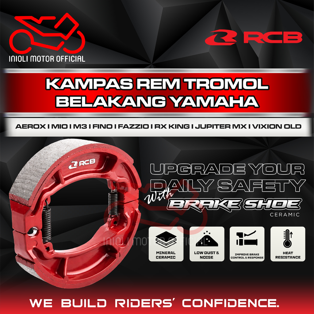 KAMPAS REM BELAKANG TROMOL RCB YAMAHA AEROX 155 LEXI MIO KARBU MIO J M3 FINO FAZZIO FREEGO XRIDE FIL