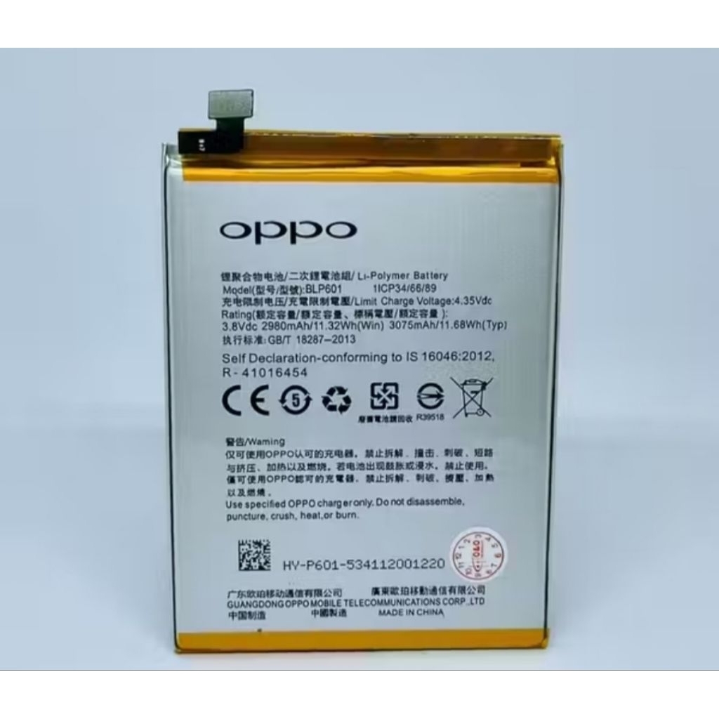 BATRE BATERAI HP OPO BLP601 / OPO A59 / OPO F1S MODEL BLP601 ORI