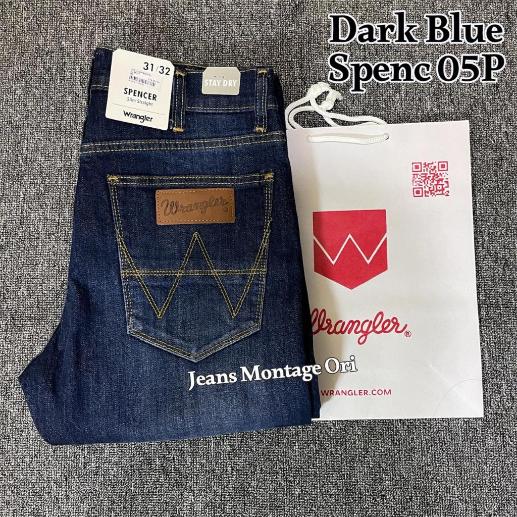 Celana Wrangler Vegas & Spenc 05P Slim Fit Stretch Celana Jeans Panjang Pria BlackWash 05P Abu High 