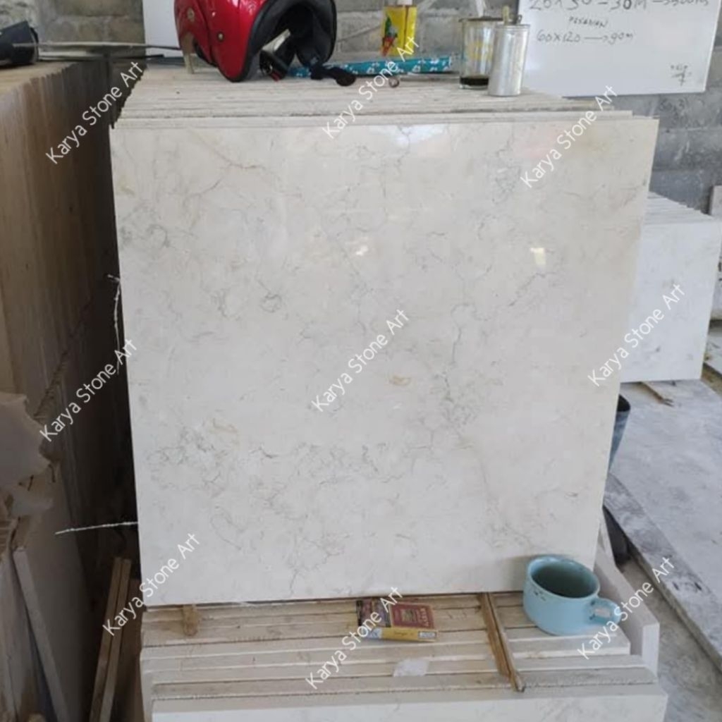 Lantai Batu Marmer Ujung Pandang 60x60cm | Marmer Lantai Ujung Pandang | Batu Marmer White Ujung Pan
