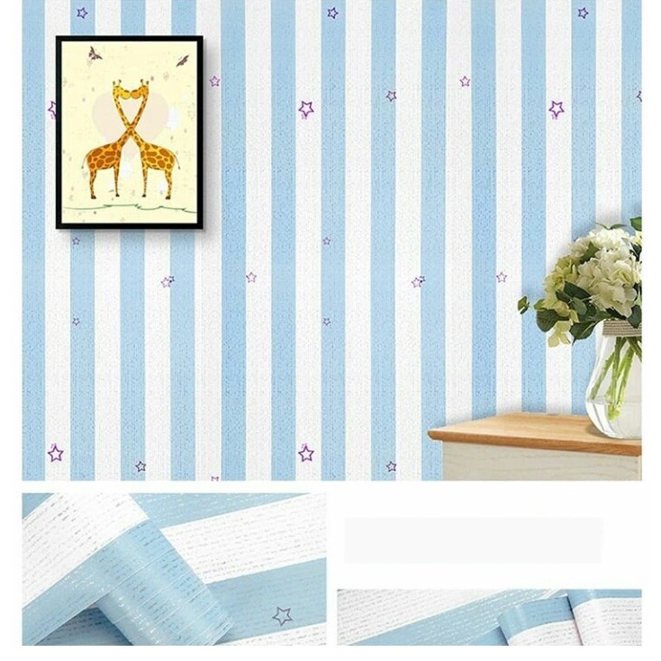 Wallpaper dinding motif biru star WALLPAPER DINDING DEKORASI
