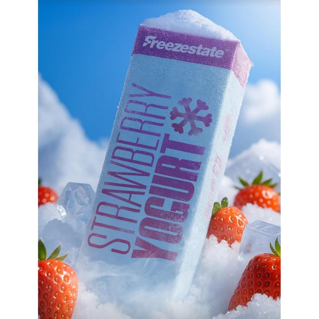 Liquid Freeze State Strawberry Yogurt Salt Nic 30ML by Freezestate.id [ VAPEKU88 ]