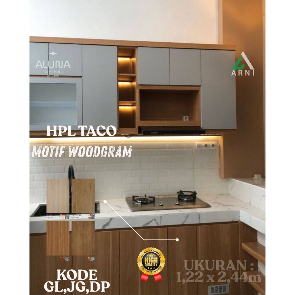 HPL TACO MOTIF WOODGRAM, INTERIOR FURNITURE , DEKORASI INTERIOR , HPL BEERBAGAI MOTIF WOODGRAM